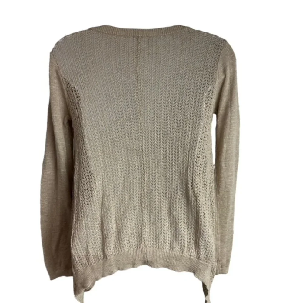 Poof! Sweater Free People‎ Vibes!  Size Small Cream Beige  Lightweight